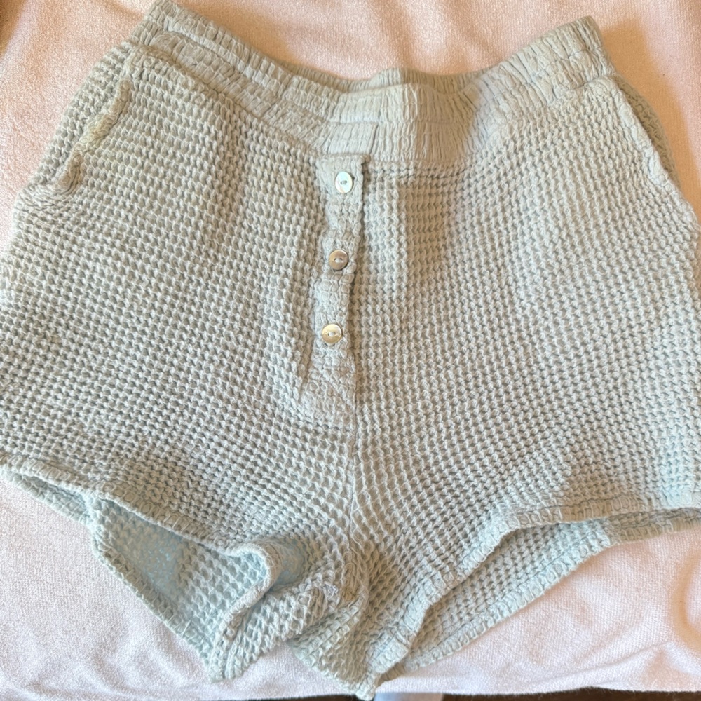 DONNI. Light Blue Textured Fabric